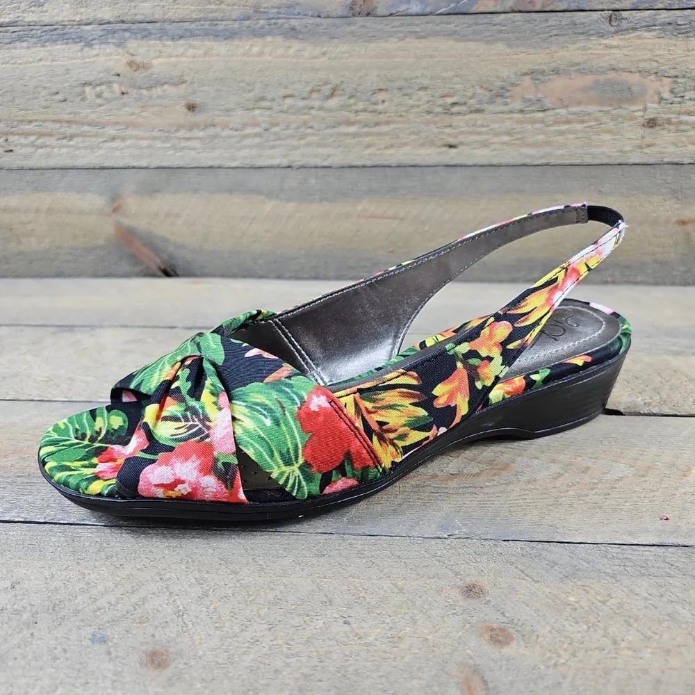 Life Stride Soft System Mimosa 2 Slingback Open Toe Women's Floral Sandals